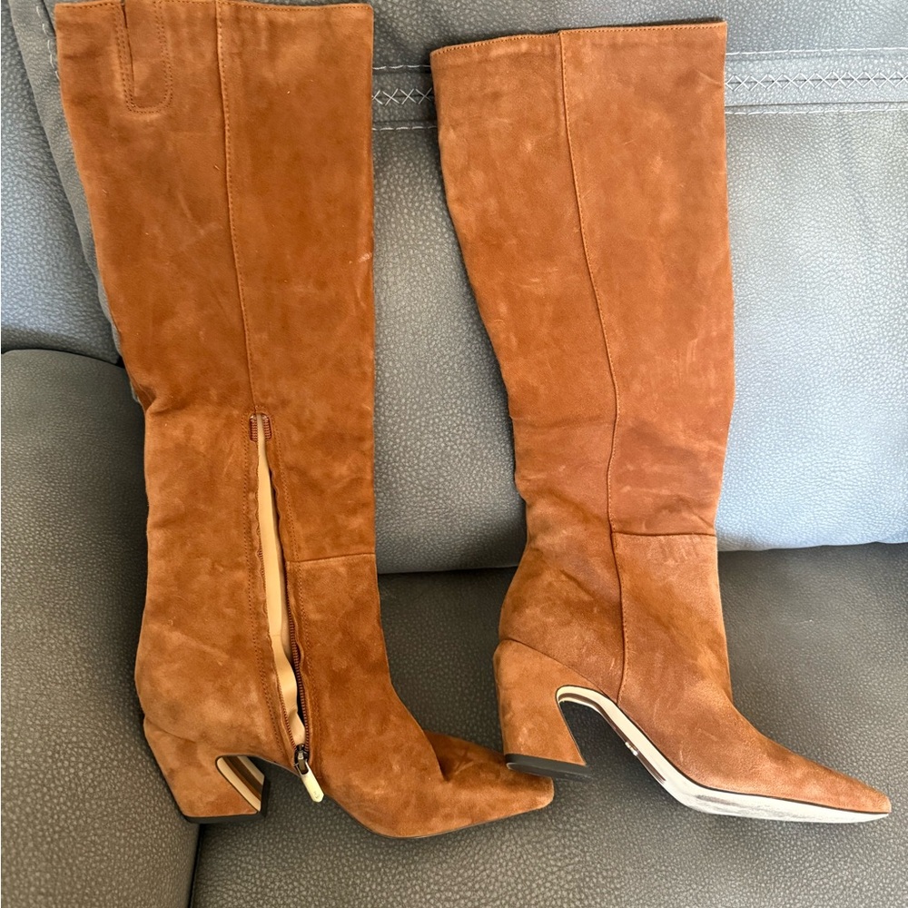 Sam Edelman Tan Suede Heeled Boots